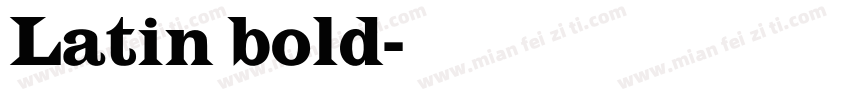 Latin bold字体转换